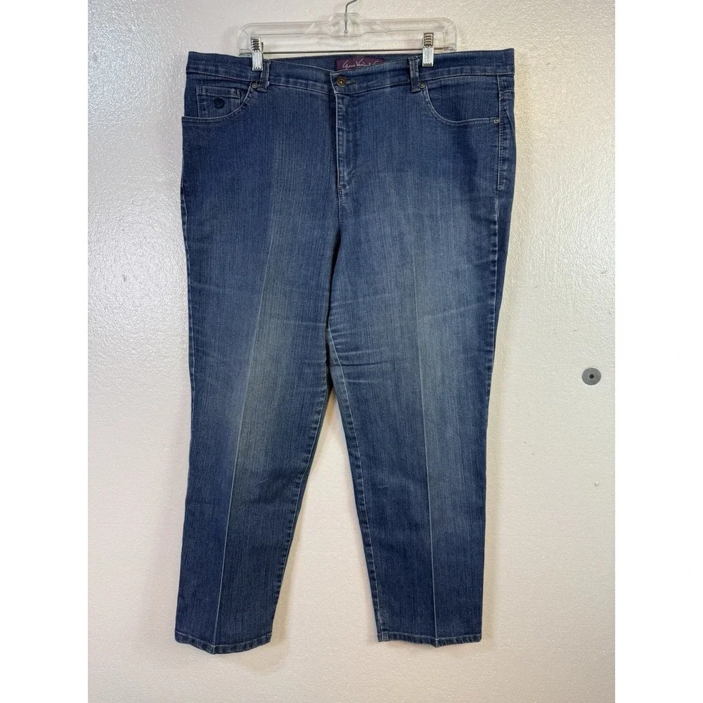 Gloria Vanderbilt Amanda Jeans Sz‎ 20W Short Slim Stretch Cotton Denim Blue